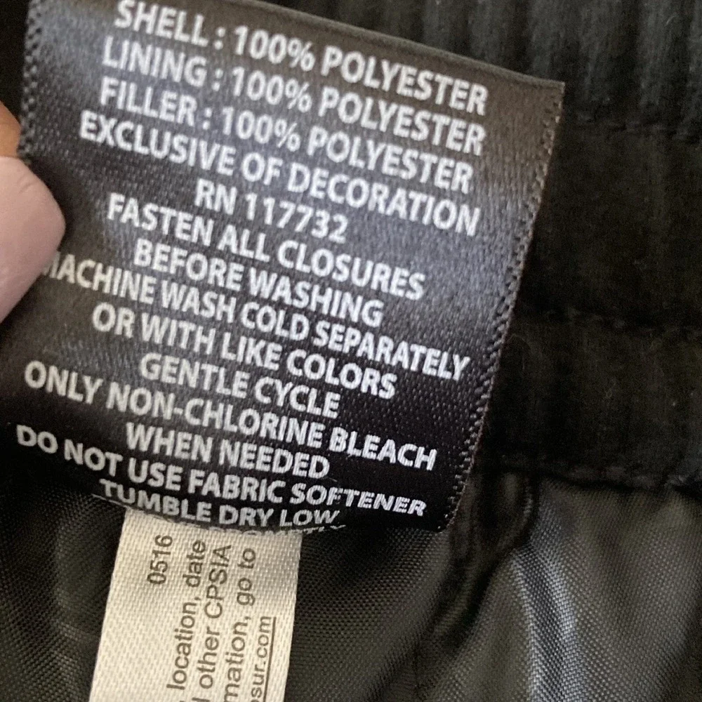 Zero Xposur Pants Boys Size 10 12 Black Snow Wear Pockets Outer Inner Layer